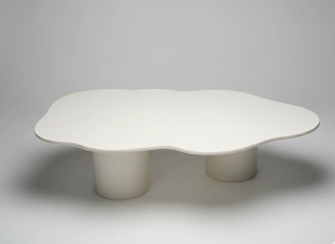 Dalga Sculptural Concrete Coffee Table - Organic Cement Fiber