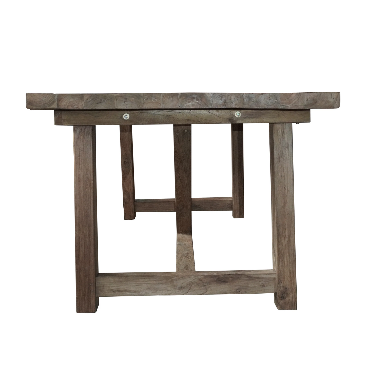 Portia Minimalist Dining Table in Reclaimed Teak – Natural Resort Style